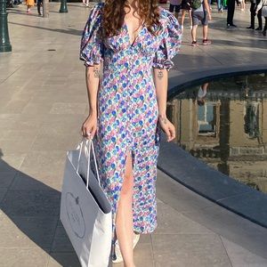 Nasty gal Puff Sleeve Tulip Dress